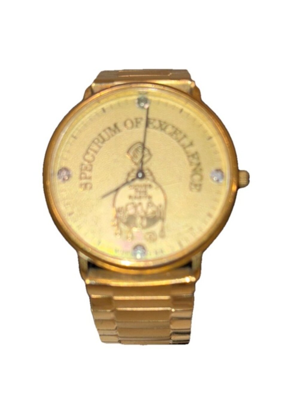 Vintage Wittnauer Gold Toned Men’s Watch With SW Spectrum Of Excellence/Diamonds